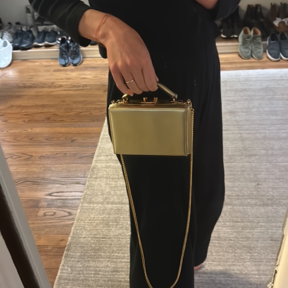 Mark Cross Small Box Bag Gold
